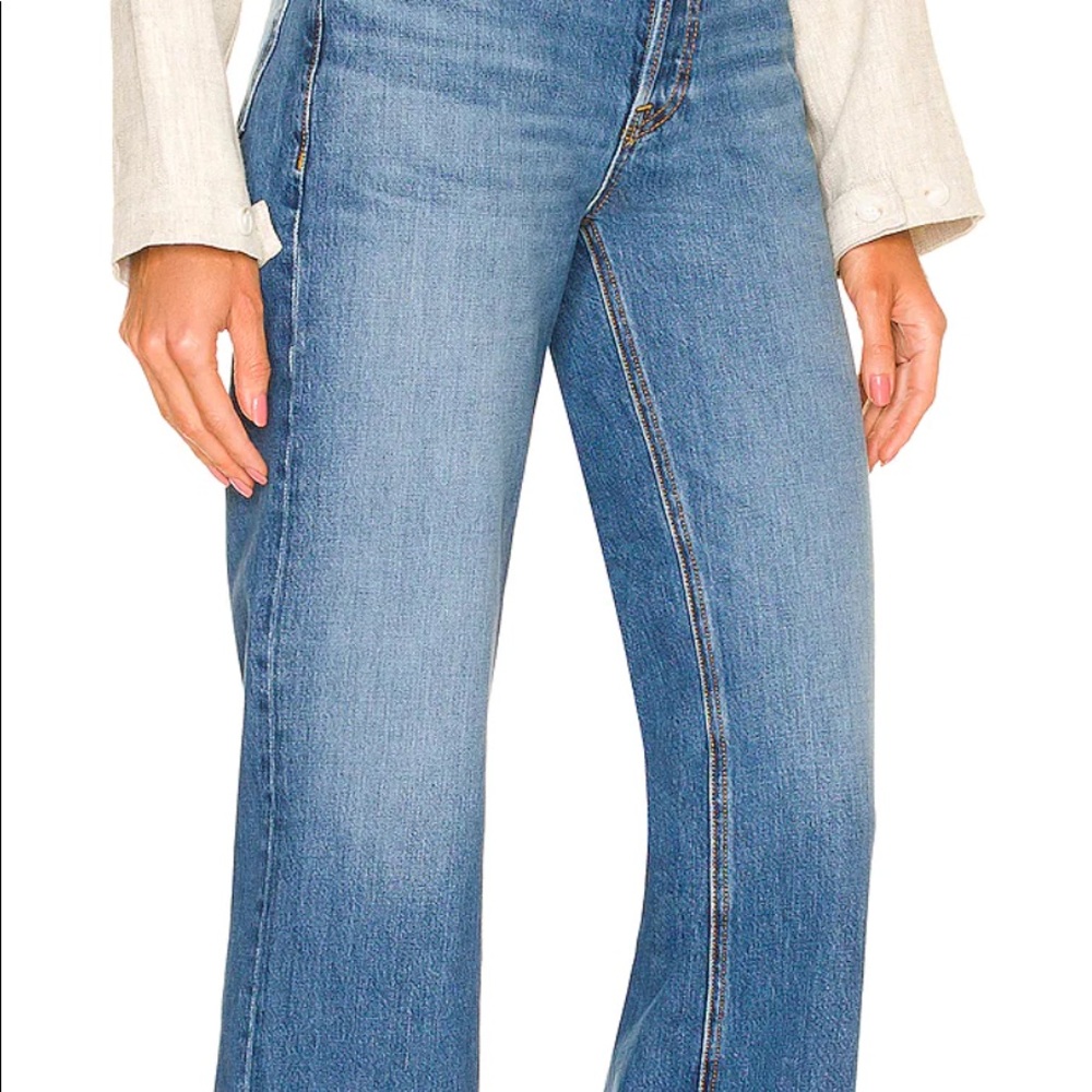 Brooklyn High Rise Straight Blue Jeans